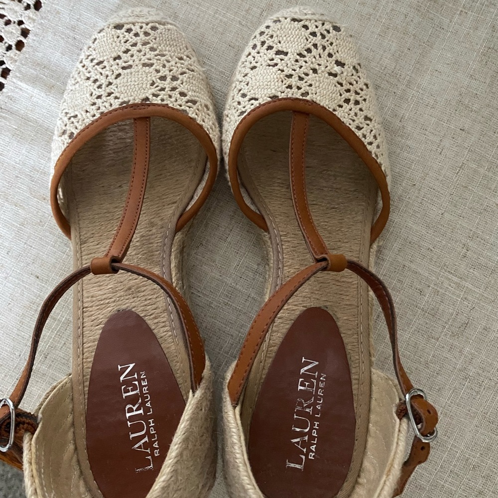 Ralph Lauren wedge sandals size 8